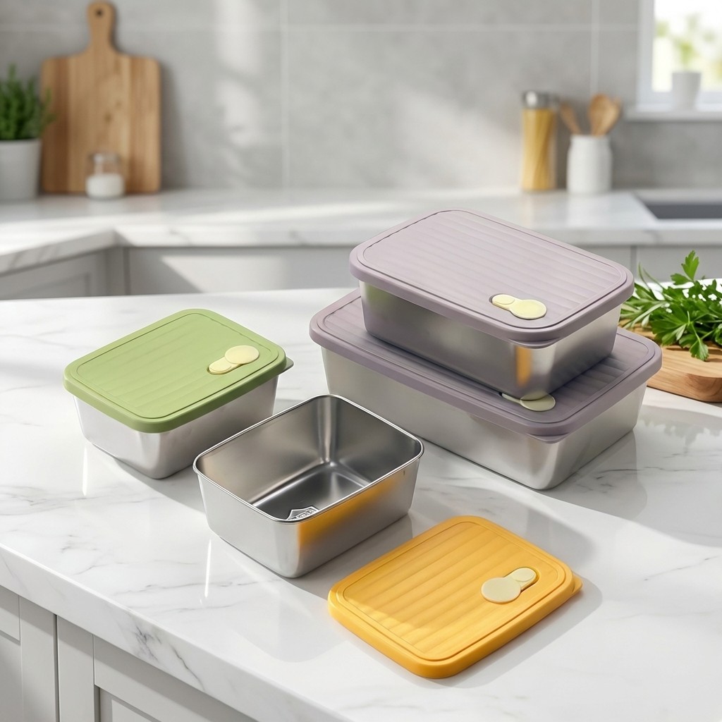 Food Storage Containers Xl - 냉장고 보관함 대용량 식품 보관 용기(뚜껑