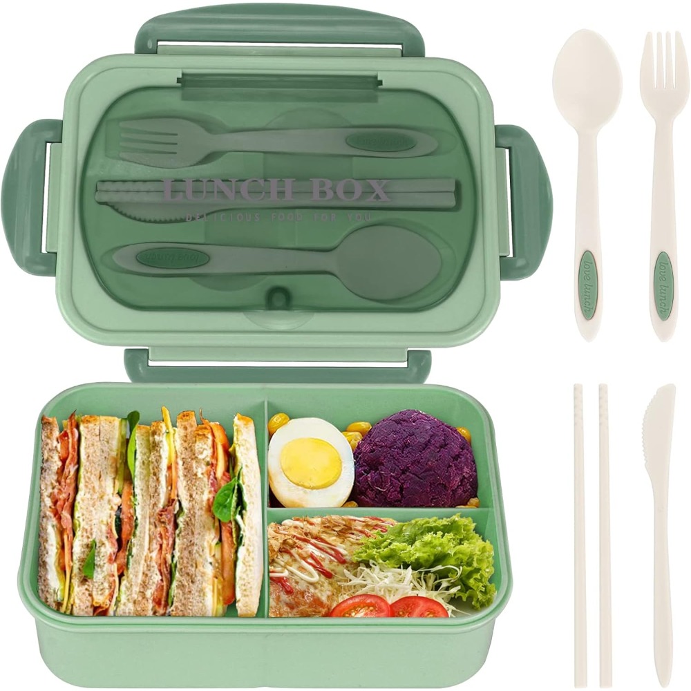 Food Storage Microwave Safe - 1200ML 성인용 도시락, 사무실 피크닉용, 누수