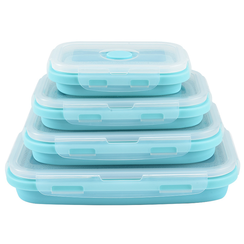 Food Storage Microwave Safe - 접이식 실리콘 식품 보관 용기, 밀폐