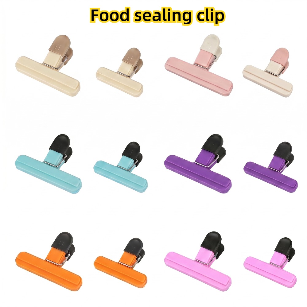 Food Storage Zip Lock Bags - 대형 식품 보관용 오픈백 클립, 칩