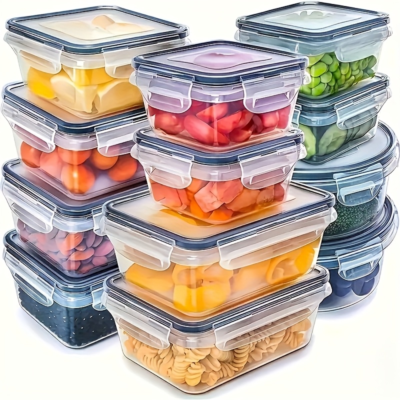 Food Storage Order - 8Pcs 용기 4개 뚜껑 4개 세트