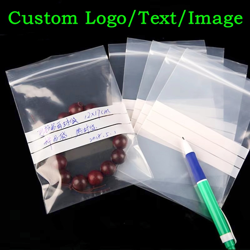 Food Storage Zip Lock Bags - 200개 PE 투명 플라스틱 지퍼백 포장지