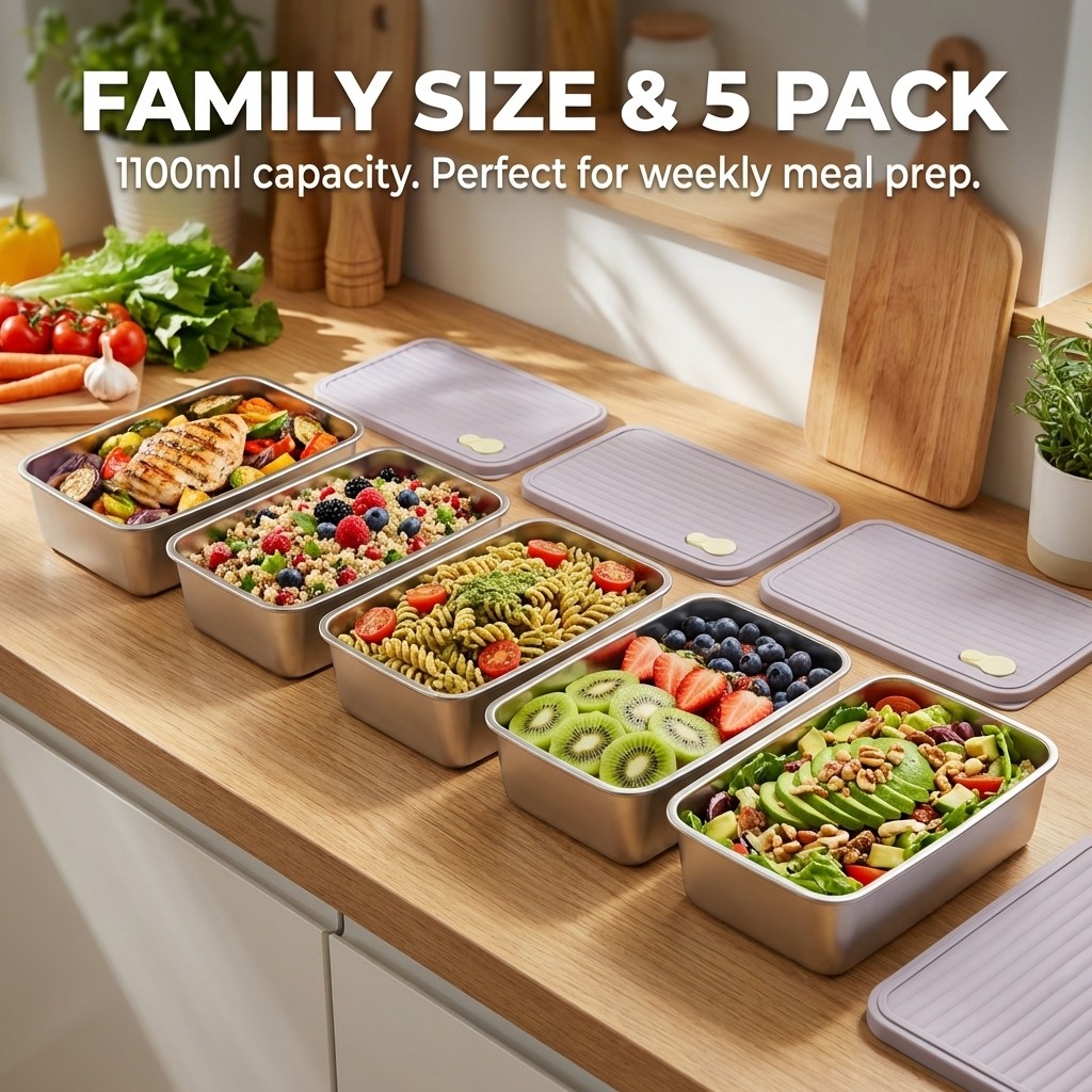 냉장고 보관함 대용량 식품 보관 용기(뚜껑 포함) 재사 - Food Storage Containers Xl 리뷰 및 가격