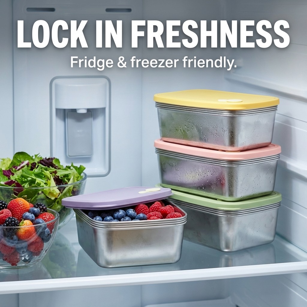 냉장고 보관함 대용량 식품 보관 용기(뚜껑 포함) 재사 - Food Storage Containers Xl 리뷰 및 가격