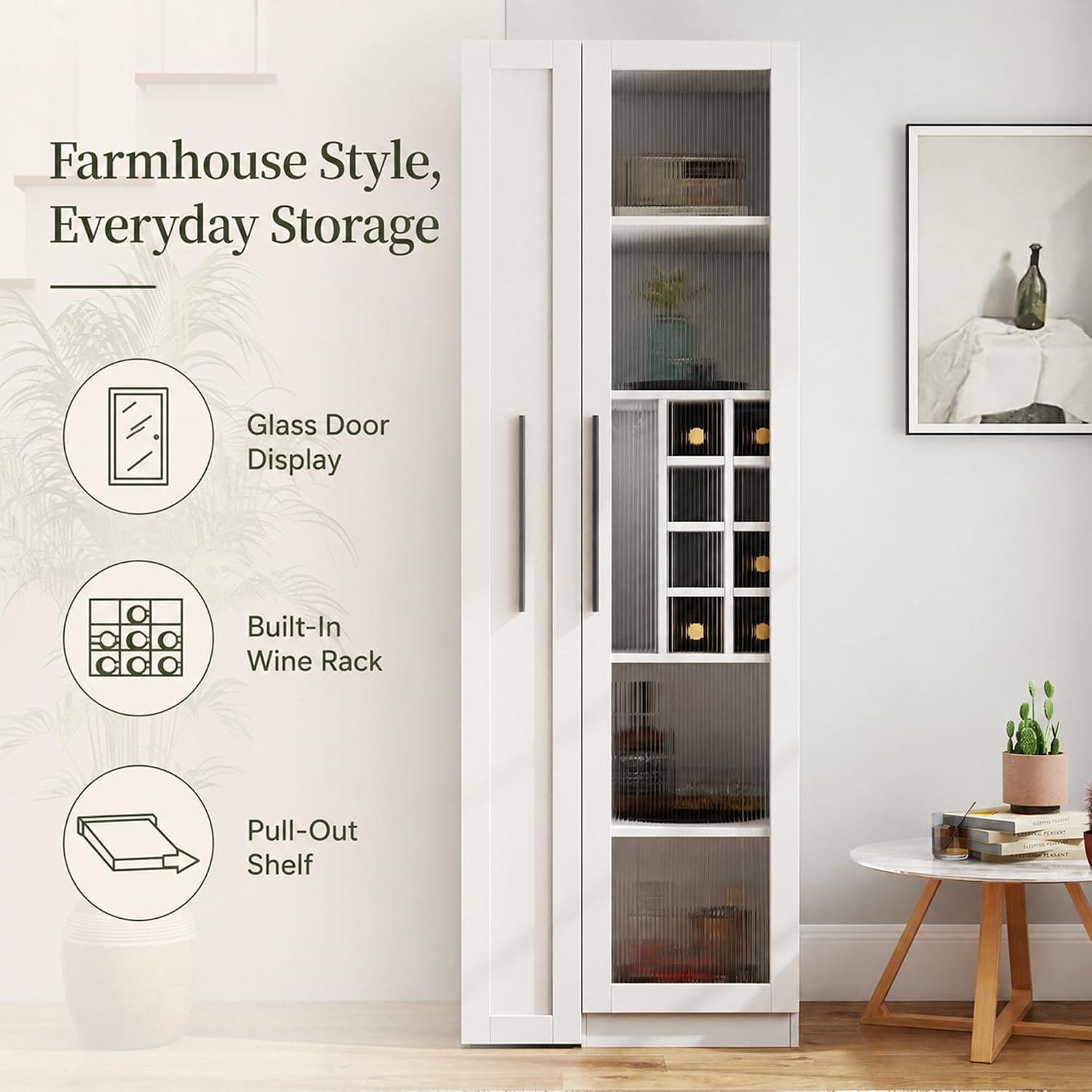 71인치 화이트 주방 팬트리 캐비닛, 5단 서랍형 정리 - Food Storage Without Pantry 리뷰 및 가격