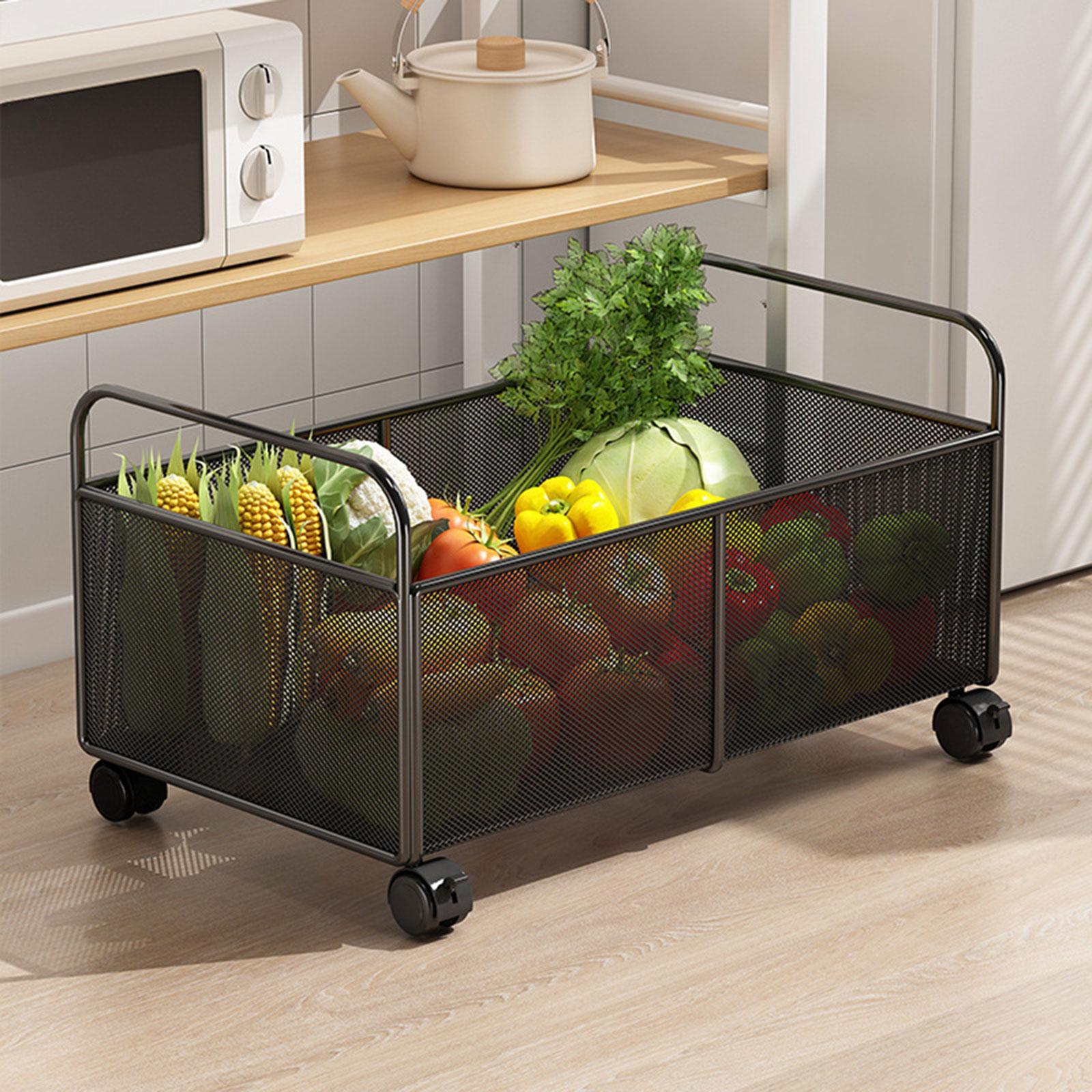 소박한 철망 수납 바구니 바퀴 달린 카트, 가정 사무실 - Food Storage On Wheels 리뷰 및 가격