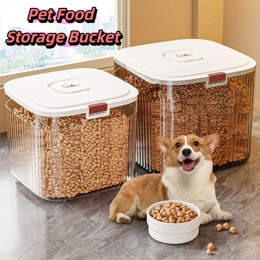 플립 커버 개 사료 보관 용기 투명 대용량 고양이 건사 - Food Storage Large Plastic Containers 리뷰 및 가격