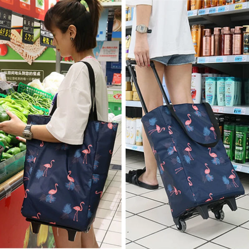 정리함 휴대용 접이식 쇼핑 가방, 바퀴 달린 야채 트롤 - Food Storage On Wheels 리뷰 및 가격