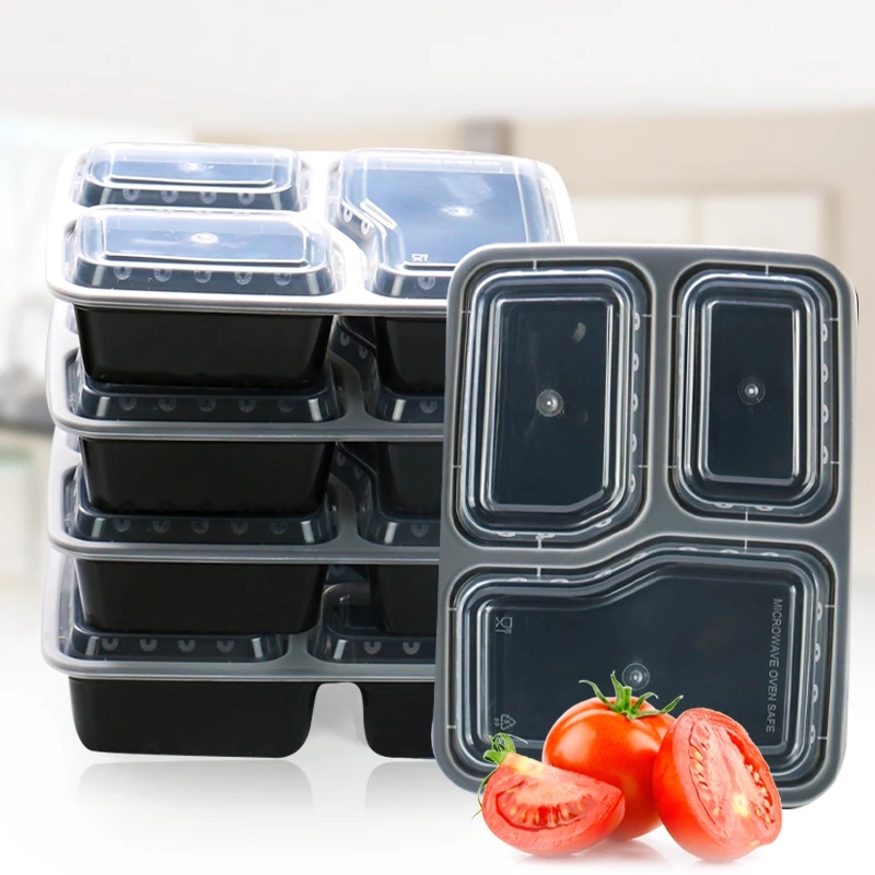 7팩 3칸 식사 준비 용기 뚜껑이 있는 매우 두꺼운 식 - Food Storage Microwave Safe 리뷰 및 가격