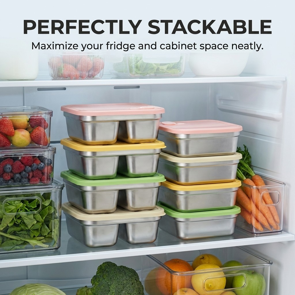 과일 야채 보관 용기 쌓을 수 있는 대용량 304 스테 - Food Storage Microwave Safe 리뷰 및 가격