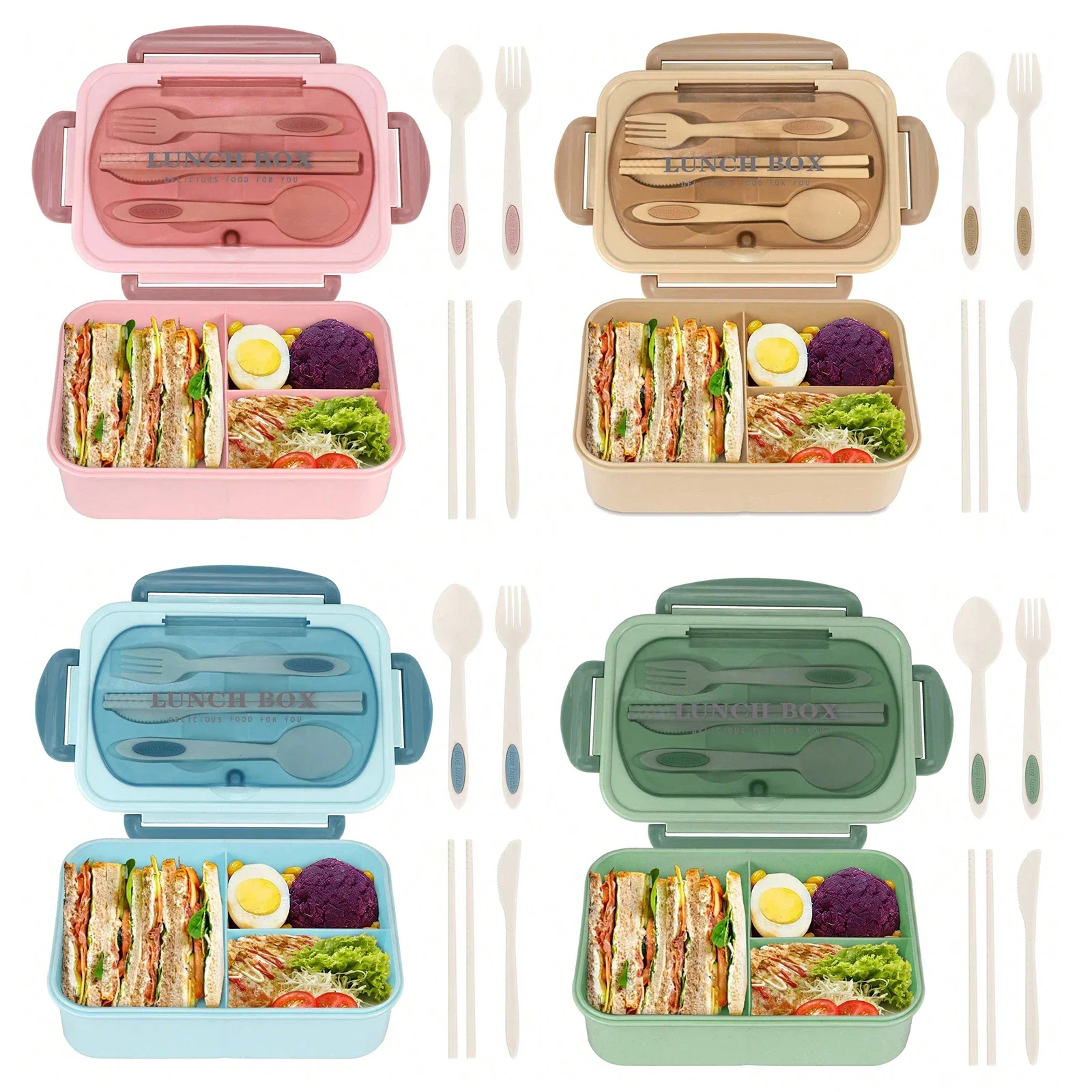 성인용 3칸 도시락통, 남녀공용 휴대용 도시락, 학교용 - Food Storage Microwave Safe 리뷰 및 가격