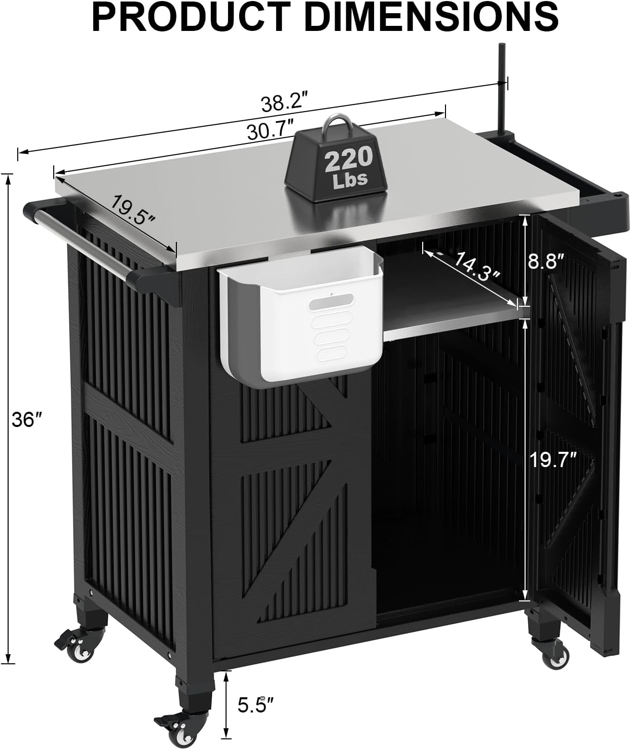야외 그릴 카트, 수납 캐비닛이 있는 이동식 주방 아일 - Food Storage On Wheels 리뷰 및 가격