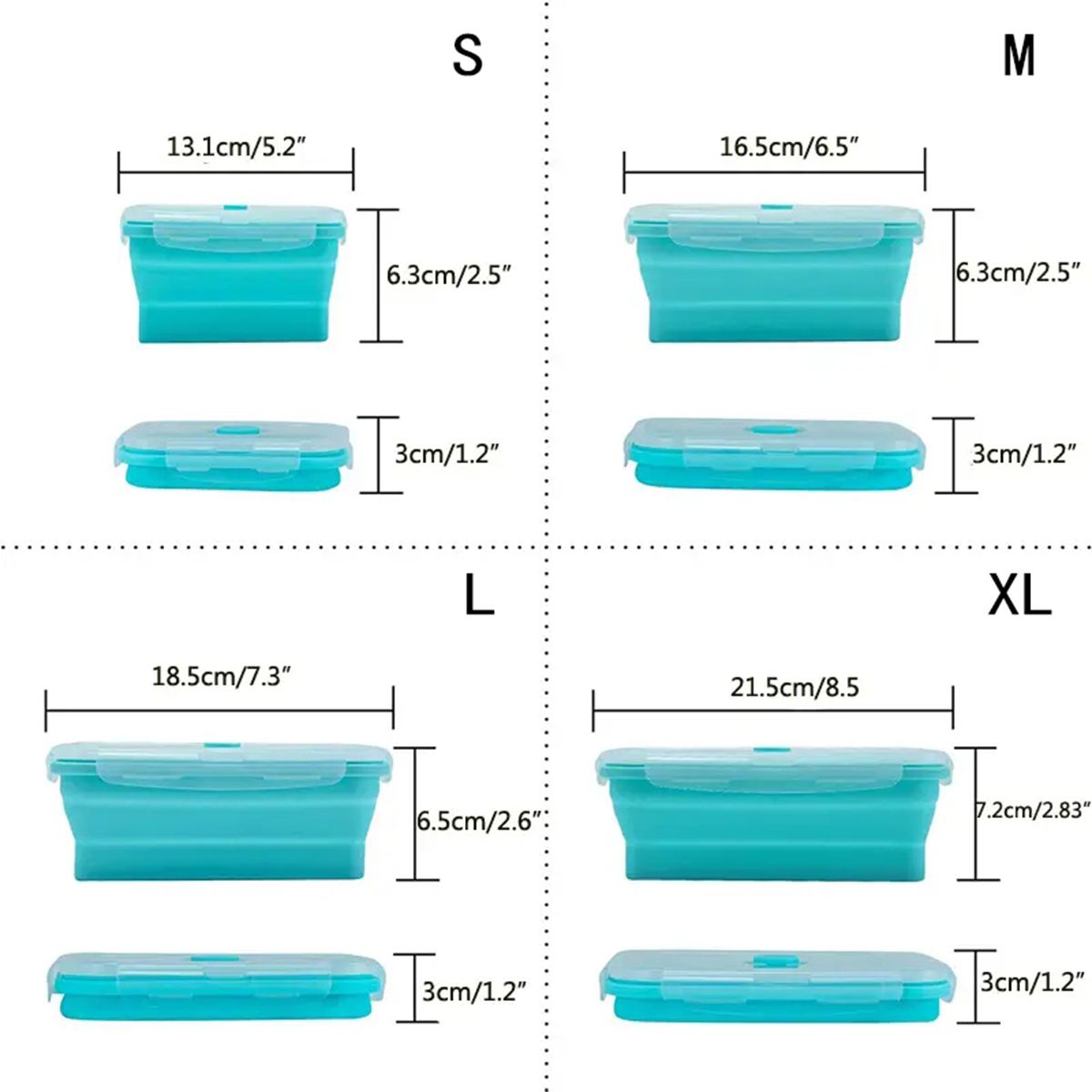 접이식 실리콘 식품 보관 용기, 밀폐 뚜껑 포함, 전자 - Food Storage Microwave Safe 리뷰 및 가격