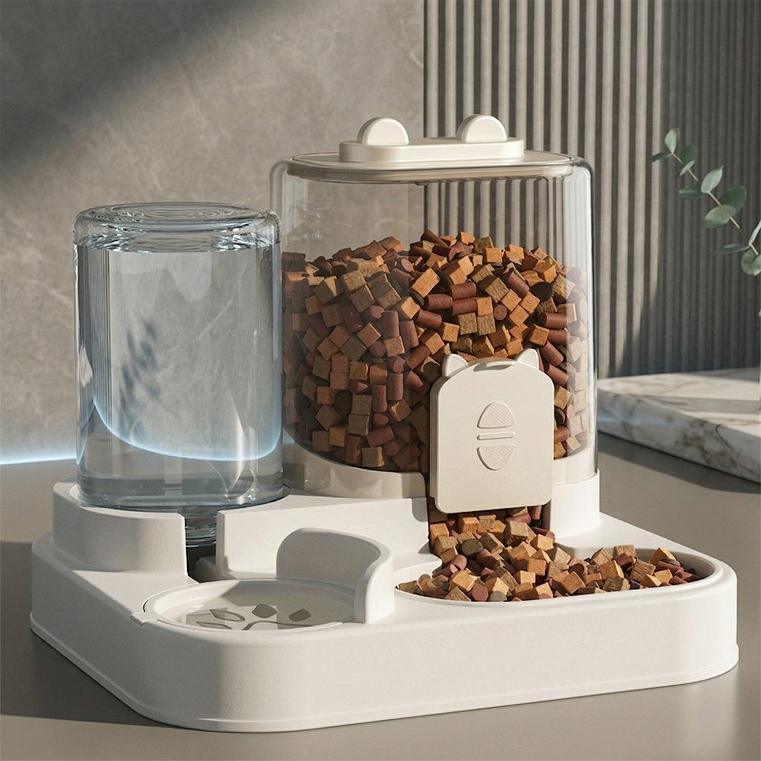 자동 급식기 개 고양이 사료 그릇 물 분수 포함 대용량 - Food Storage Large Plastic Containers 리뷰 및 가격