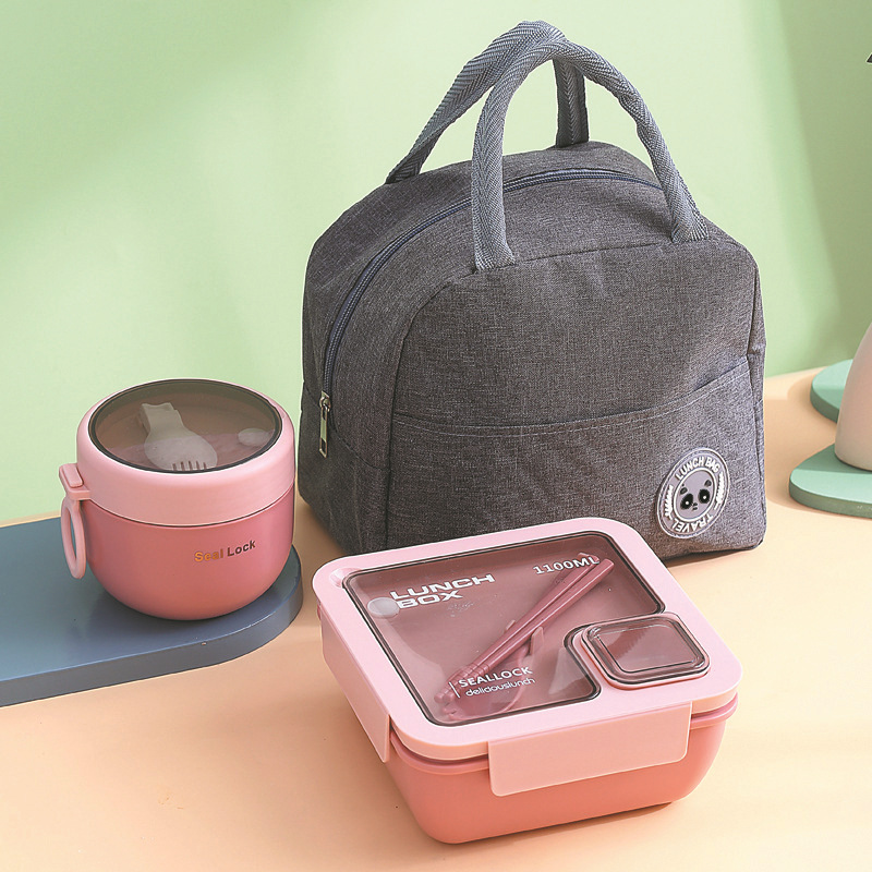 3pcs 도시락 상자, 뚜껑과 열 가방이있는 휴대용 및 - Food Storage Containers Xl 리뷰 및 가격