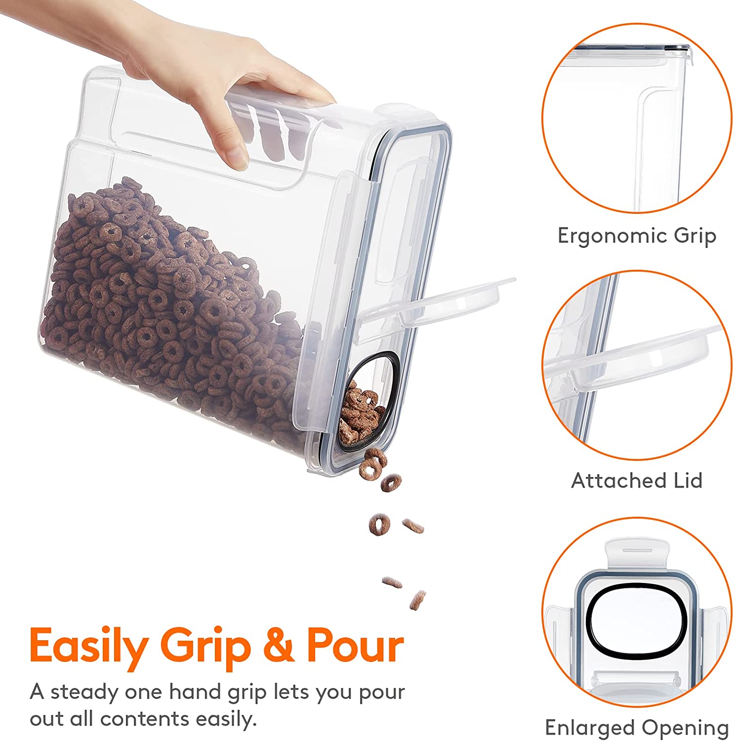 대형(5L) 2/3개 곡물 보관 용기 세트, 주방 및  - Food Storage Large Plastic Containers 리뷰 및 가격