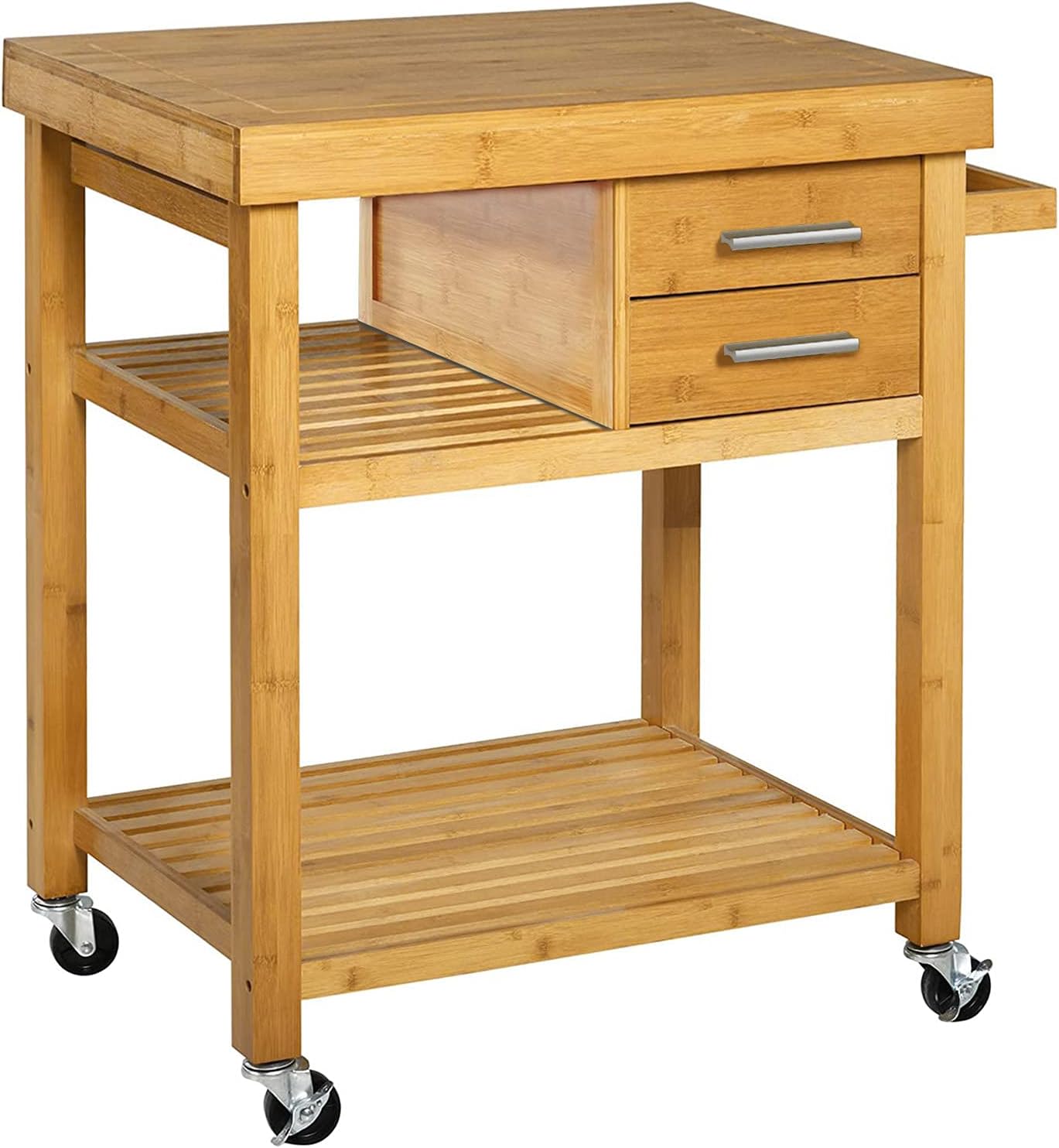 바퀴 달린 이동식 주방 아일랜드 카트, 휴대용 나무 도 - Food Storage On Wheels 리뷰 및 가격