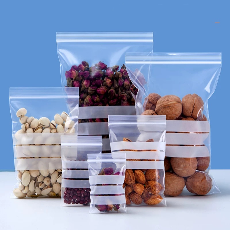 200개 PE 투명 플라스틱 지퍼백 포장지 DIY 로고 - Food Storage Zip Lock Bags 리뷰 및 가격