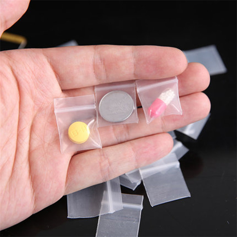 100 조각 투명 미니 작은 플라스틱 지퍼 가방 잠금  - Food Storage Zip Lock Bags 리뷰 및 가격