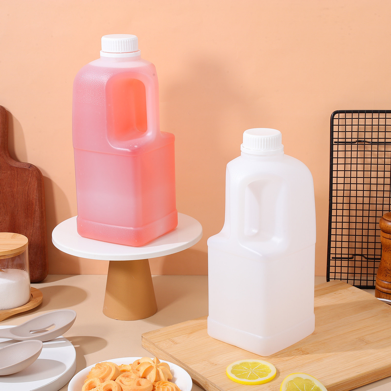3개 대용량 2갤런 물 저장 용기(뚜껑 포함) 휴대 편 - Food Storage Large Plastic Containers 리뷰 및 가격