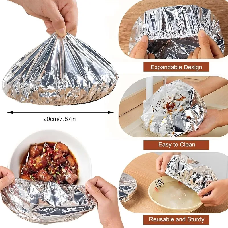 10/20PCS 알루미늄 호일 커버 그릇 접시용 내열  - Food Storage To Keep Warm 리뷰 및 가격