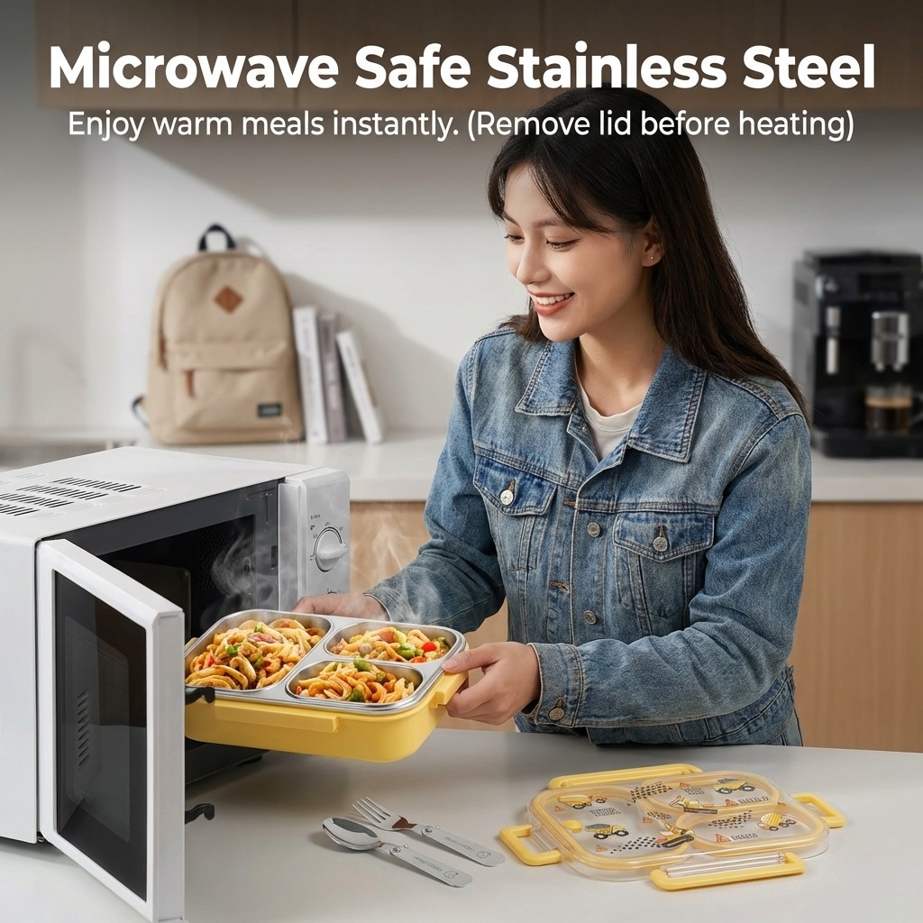 900ML 귀여운 304 스테인리스 스틸 분리형 도시락 - Food Storage Microwave Safe 리뷰 및 가격