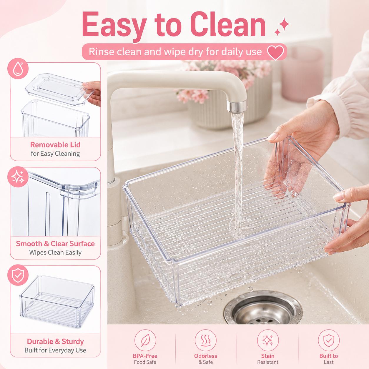 쌓을 수 있는 뚜껑 있는 냉장고 정리함, 투명한 슬라이 - Food Storage Without Pantry 리뷰 및 가격