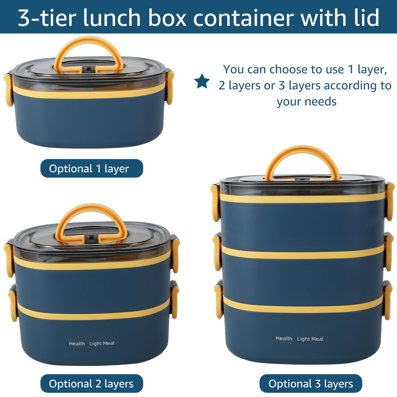 휴대용 성인 도시락통 2000ML 쌓을 수 있는 누수  - Food Storage To Keep Warm 리뷰 및 가격