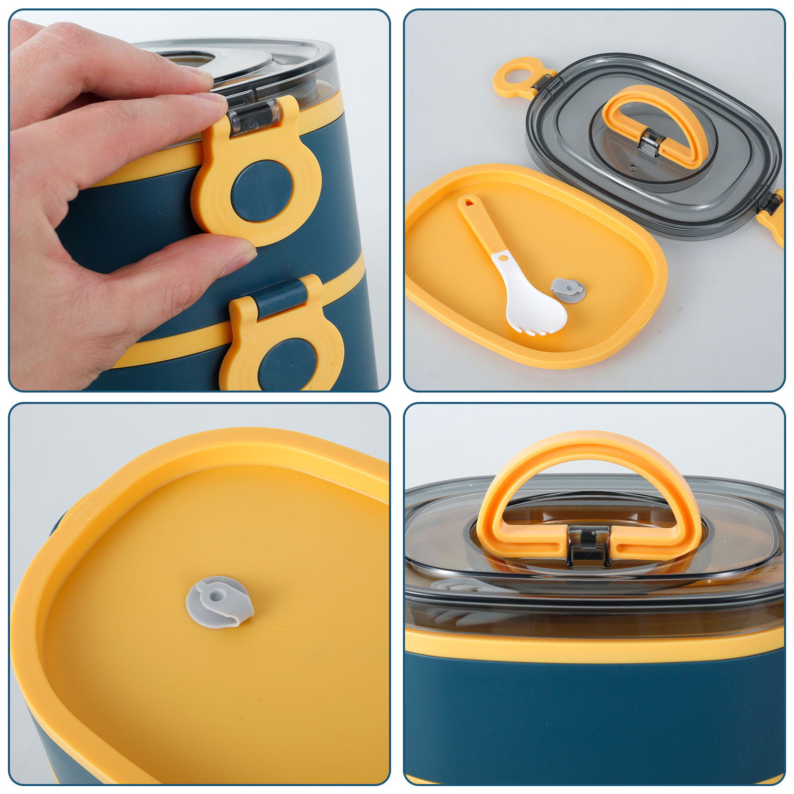 휴대용 성인 도시락통 2000ML 쌓을 수 있는 누수  - Food Storage To Keep Warm 리뷰 및 가격