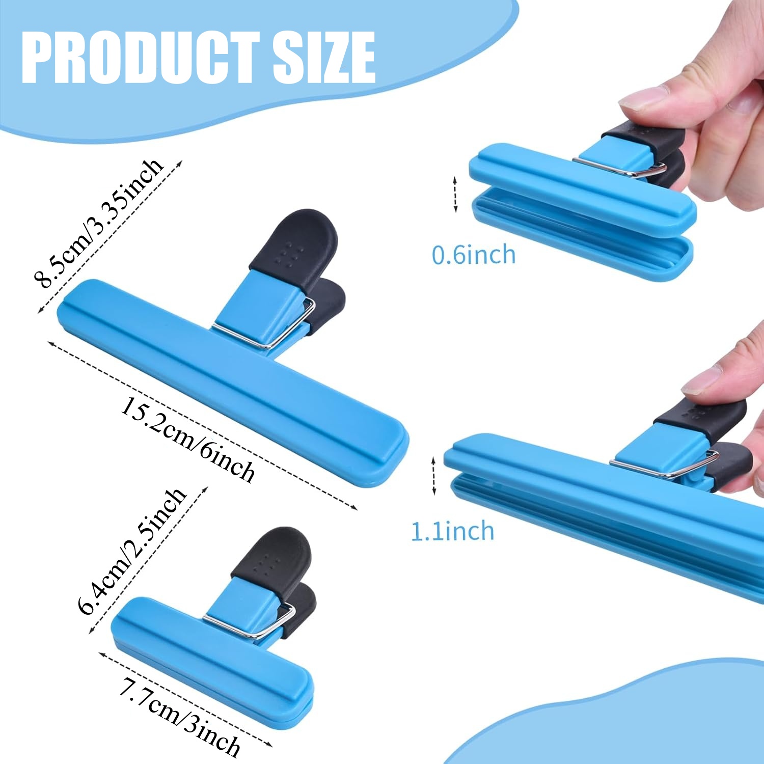 3-12PCS 다목적 씰링 클립 내구성있는 주방 스낵  - Food Storage Zip Lock Bags 리뷰 및 가격