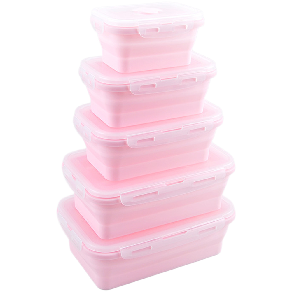 접이식 실리콘 도시락 세트 4개입 350ml 500ml - Food Storage Microwave Safe 리뷰 및 가격