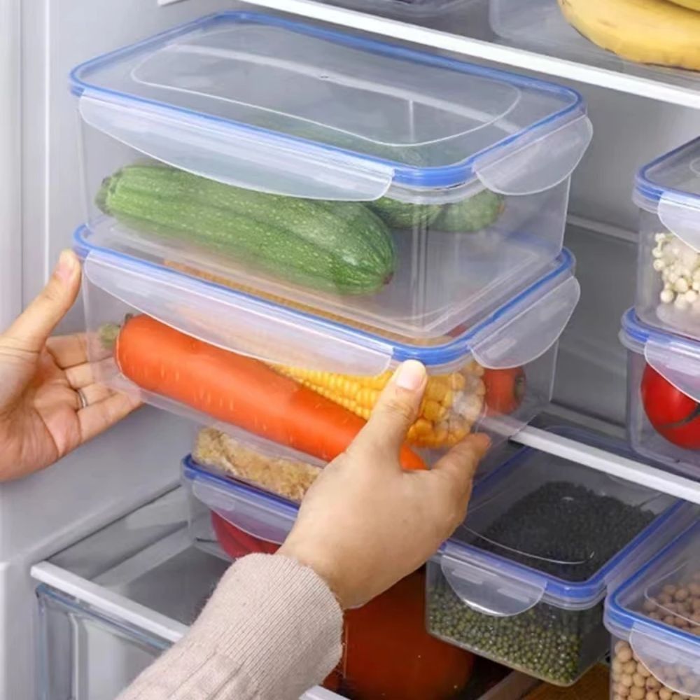 1/4PCS 안전한 플라스틱 냉장고 보관 상자 뚜껑이  - Food Storage Microwave Safe 리뷰 및 가격