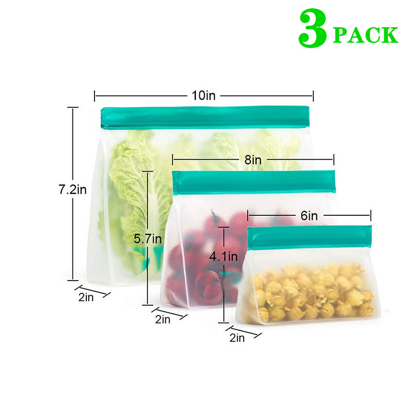 재사용 가능한 식품 보관 가방 업그레이드 누출 방지 상 - Food Storage Zip Lock Bags 리뷰 및 가격
