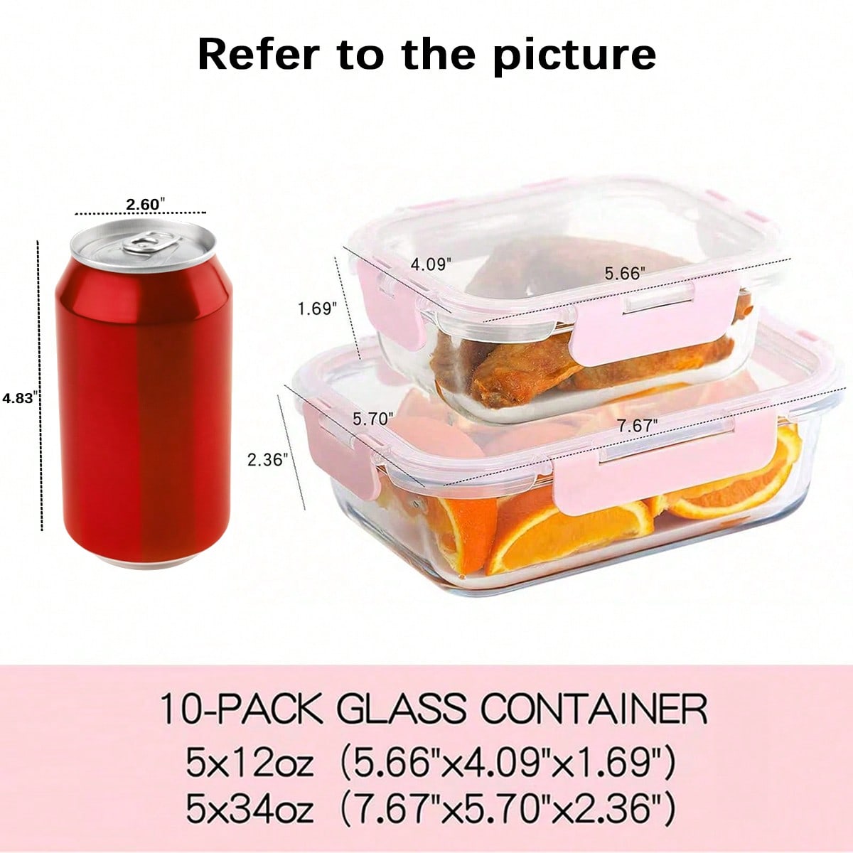 10개 세트 유리 식품 보관 용기, 모던한 투명 디자인 - Food Storage Microwave Safe 리뷰 및 가격