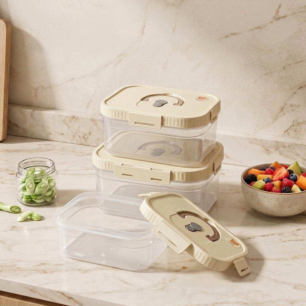 손잡이가 있는 투명 플라스틱 식품 보관함, 밀폐형 과일 - Food Storage Microwave Safe 리뷰 및 가격